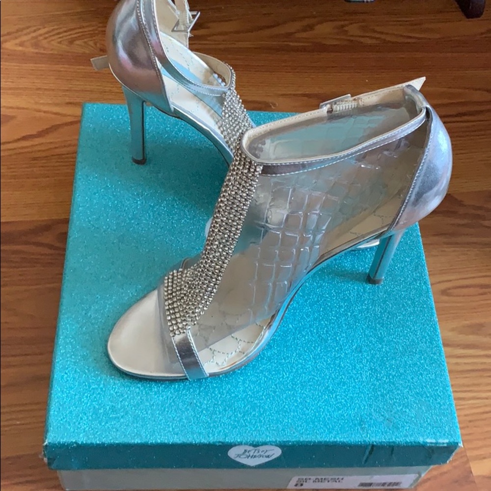 Silver Mesh Sandal BLUE by Betsey Johnson